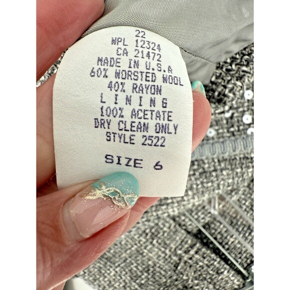 Gorgeous Vintage Howard Wolf Classic Tweed Sequined Vest 6 Matching Trousers 4 - Picture 13 of 16